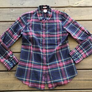 J.Crew Perfect Fit Plaid Button-Up Shirt PS